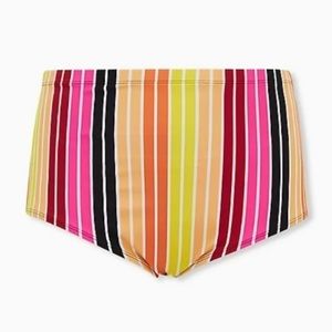 MULTI STRIPE HIGH WAIST SWIM BOTTOM🇺🇸